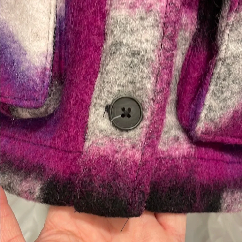Blank NYC Stylish Plaid Jacket in Purple and Black nwot